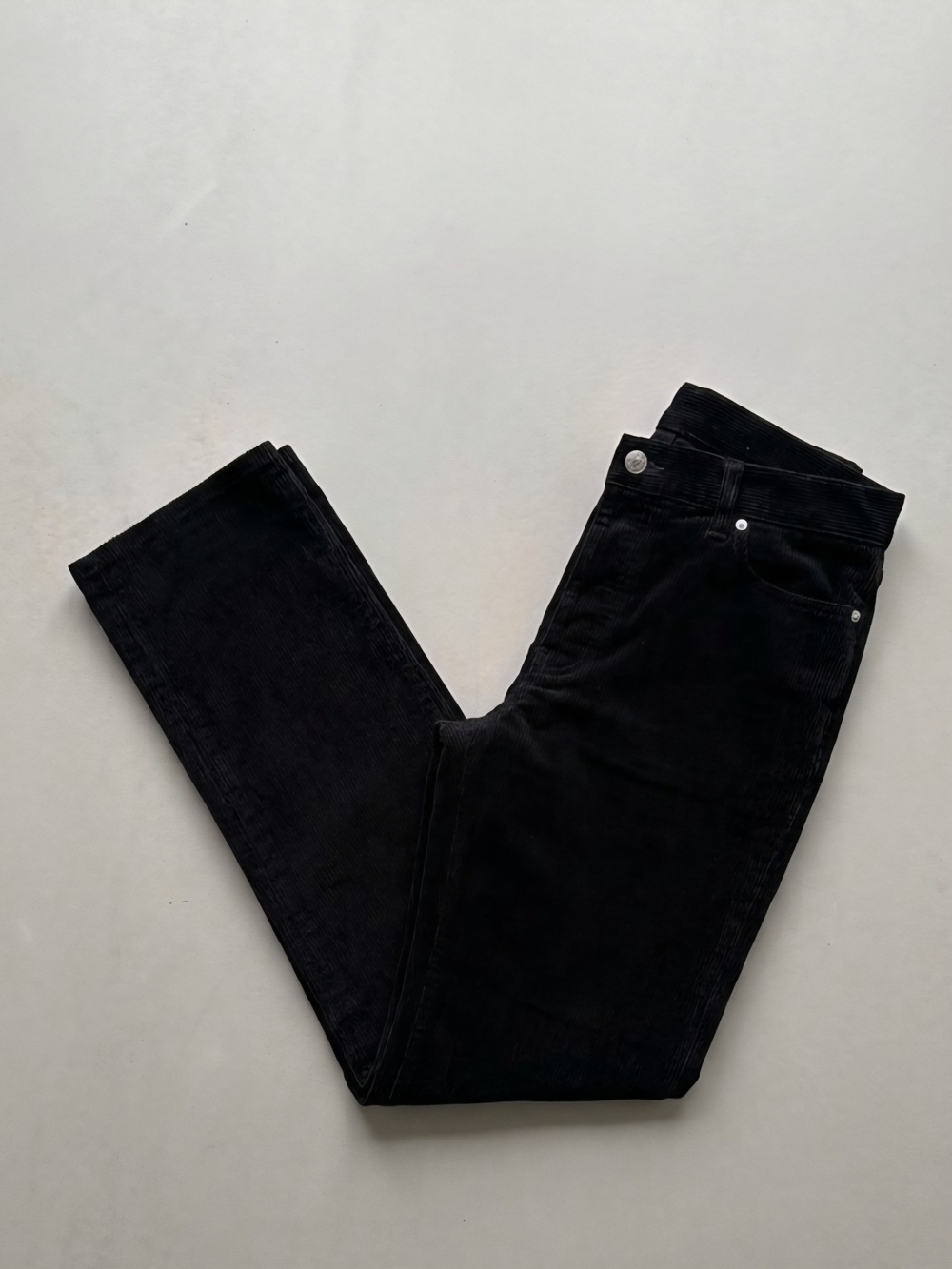 Talbots Size 8 Petite Black Velvet Flawless 5 Pocket Straight Leg Pant. Exc Cond